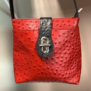 Borse in Pelle Vintage Red Leather Purse